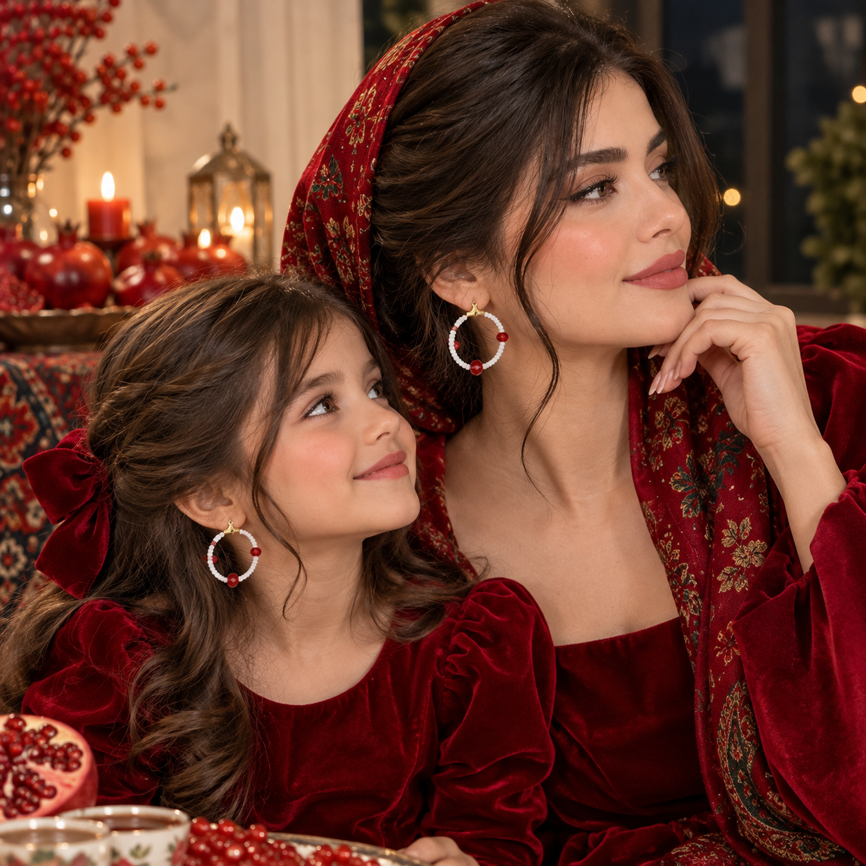 گوشواره مروارید و کریستال